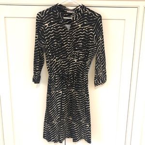 Ellie Kai cinched waist dress in zebra print